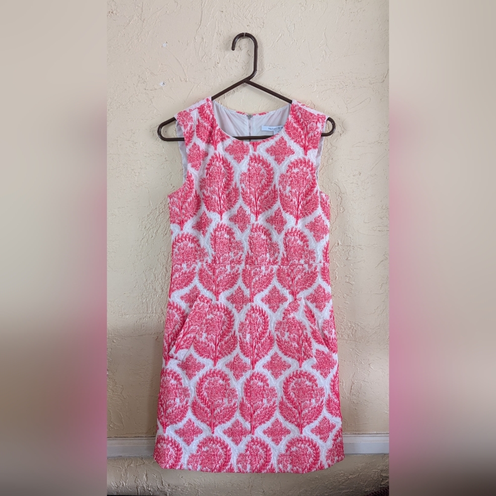 Diane Von Furstenberg Pink and White Sleeveless Dress